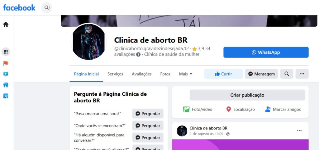 Olhar 67 - Facebook aceita anúncio patrocinado de clínica de aborto no Brasil