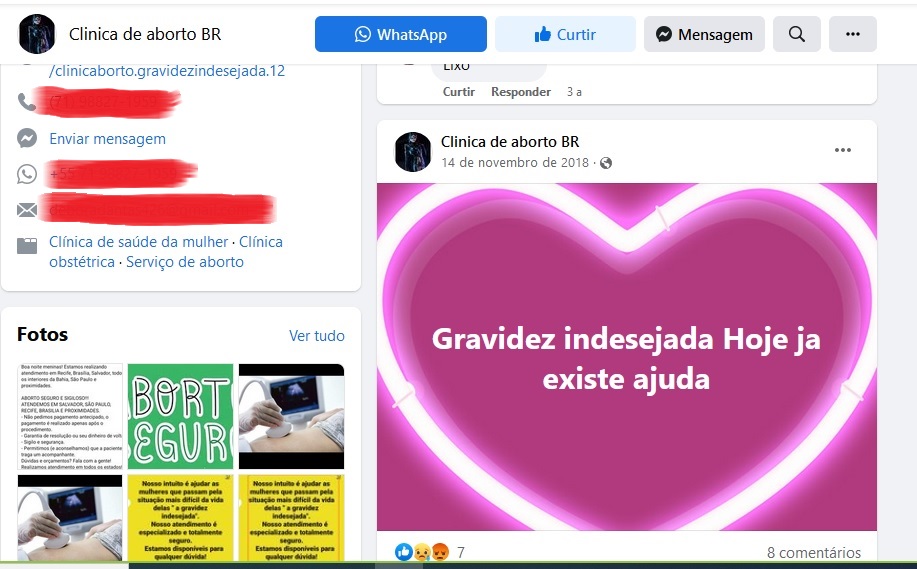 Olhar 67 - Facebook aceita anúncio patrocinado de clínica de aborto no Brasil