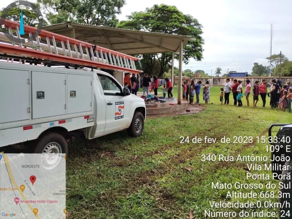 Olhar 67 - Defesa Civil, AGETRAN  e GCMFRON de Ponta Porã fazem doações a desabrigados do último temporal.