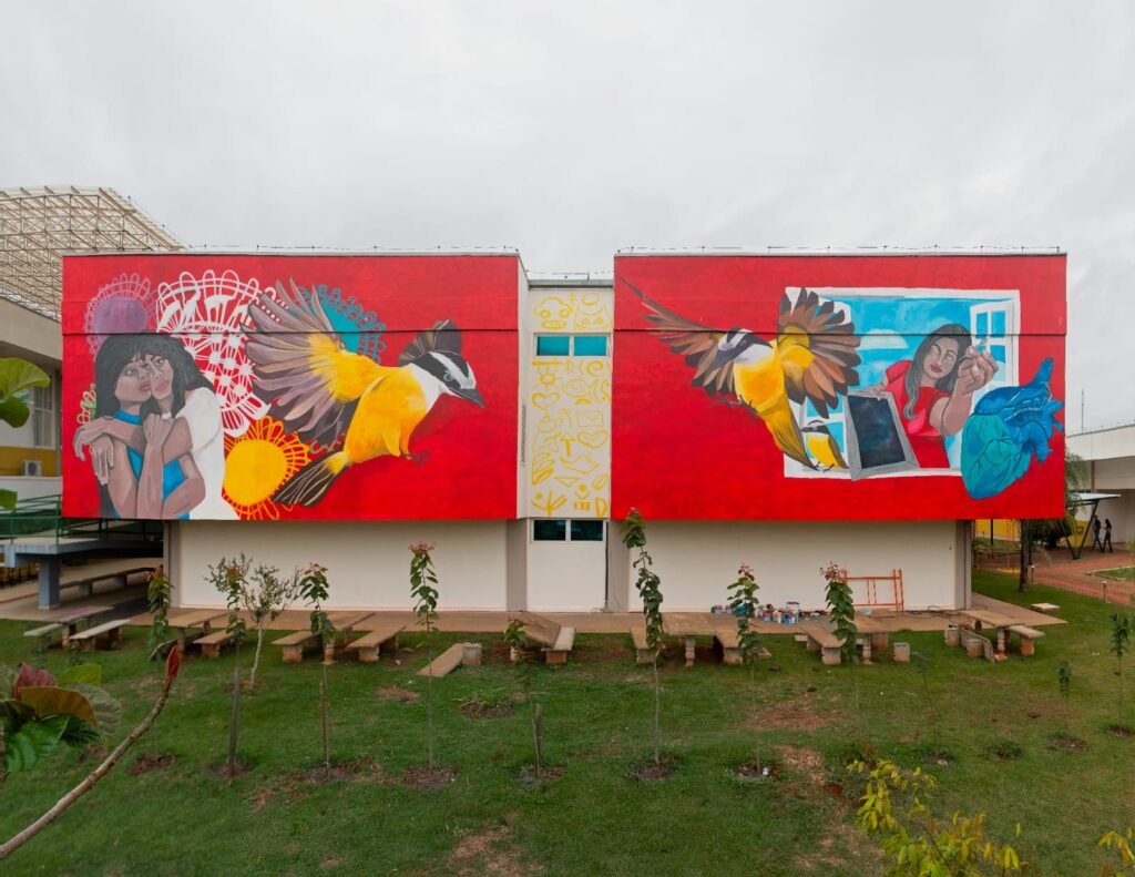 Olhar 67 - Artista finaliza mural de 166 metros no IFMS de Ponta Porã